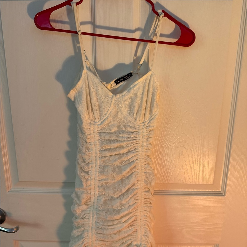 SHEIN Cream Mini Dress